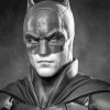 Monochrome The Batman Character paint by numbers