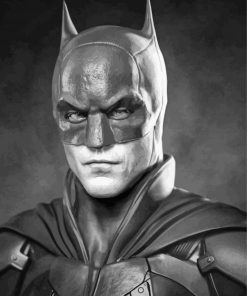 Monochrome The Batman Character paint by numbers