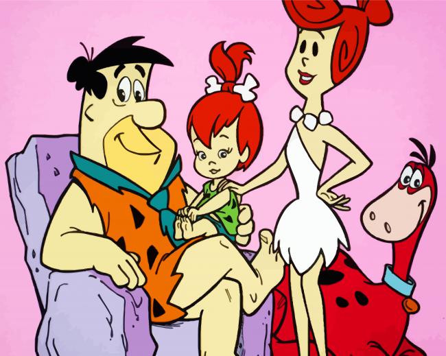 The Flintstones Cartoon Characters paint by numbers