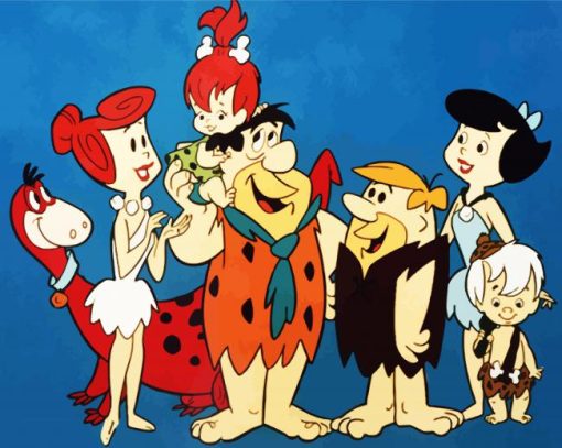 The Flintstones Family Characters paint by numbers