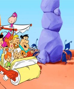 The Flintstones Family Enjoying paint by numbers