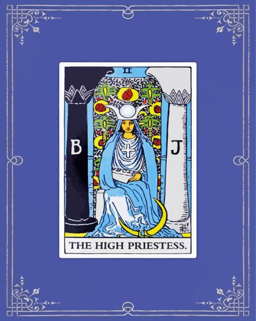 The High Priestess Card paint by numbers