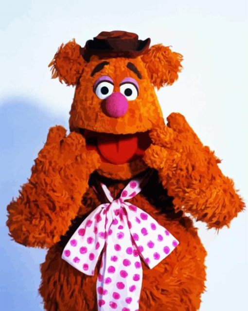 Fozzie Bear Character paint by numbers