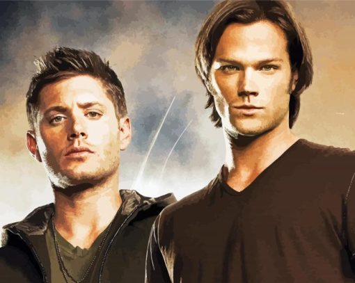 Supernatural Sam And Dean paint by numbers