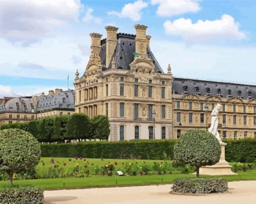 The Tuileries Garden paint by numbers