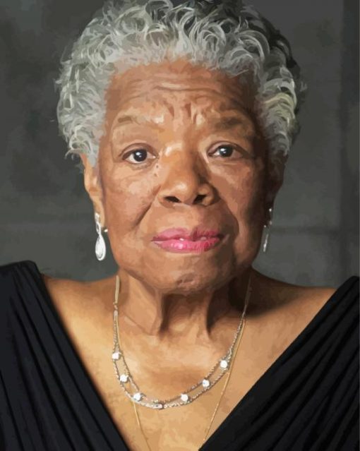 Aesthetic Maya Angelou Writer paint by numbers