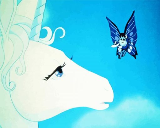 The Last Unicorn And Butterfly paint by numbers