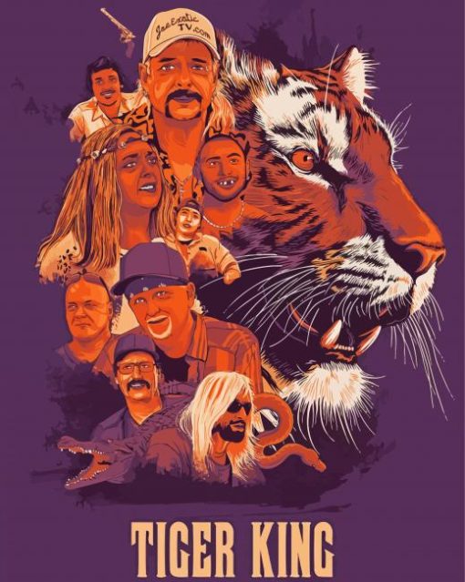 Tiger King Poster Art paint by numbers