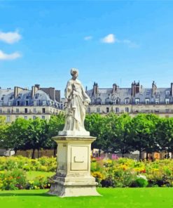 Tuileries Garden In France paint by numbers
