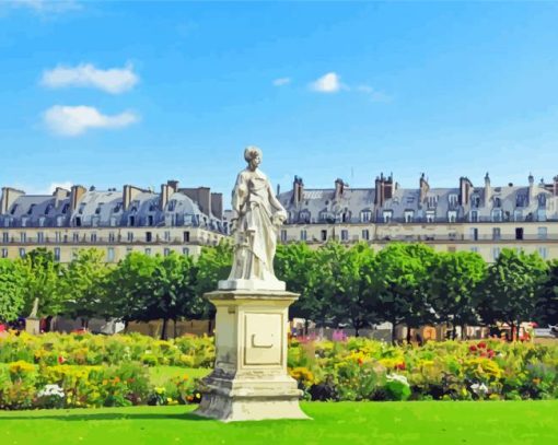 Tuileries Garden In France paint by numbers