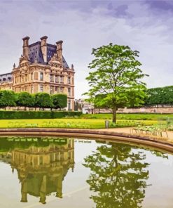 Tuileries Garden In Paris paint by numbers
