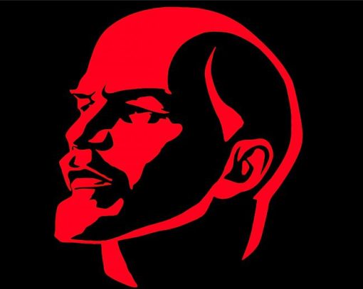 Vladimir Lenin Head Illustration paint by numbers