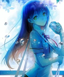 Water Anime Girl paint by numbers