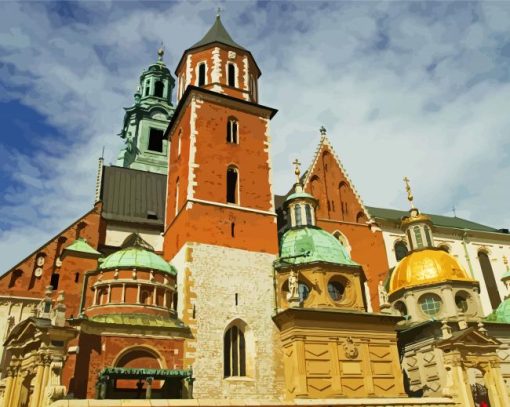 Wawel Cathedral Building paint by numbers