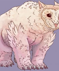 White Polar Owlbear paint by numbers