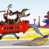 Wile E Coyote And The Road Runner Characters paint by numbers