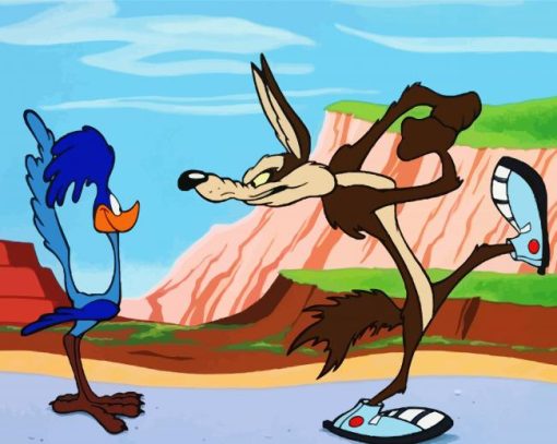 Wile E Coyote And The Road Runner Characters paint by numbers