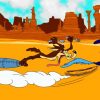 Wile E Coyote And the Road Runner Cartoon paint by numbers