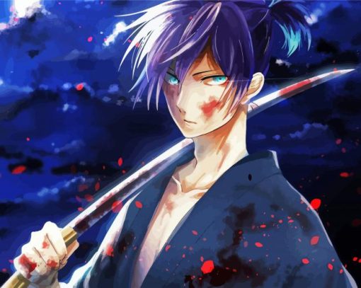Yato Anime Character paint by numbers