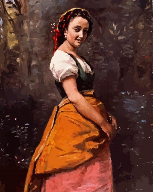 Young Woman In The Woods paint by numbers