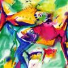 Abstract Fishes Art paint by numbers