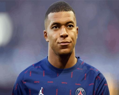 Aesthetic Player Kylian Mbappé paint by numbers