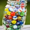 Colorful Marbles In Jar paint by numbers