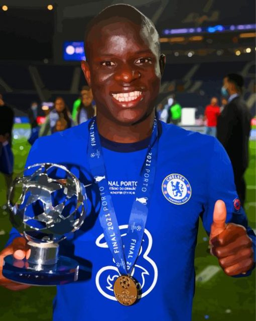 The Player N'Golo Kanté paint by numbers