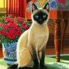 Siamese Kitty With Blue Eyes paint by numbers