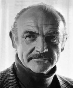 Black And White Of Sean Connery paint by numbers