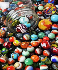 Aesthetics Colorful Marbles paint by numbers