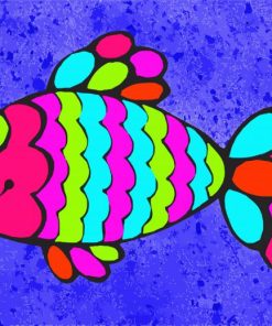 Colorful Fish Art paint by numbers