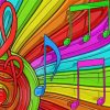Colorful Music Note paint by numbers
