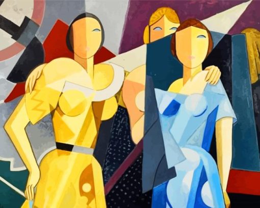 Cubism Ladies Art paint by numbers