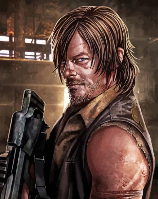 Daryl Dixon Character Art paint by numbers