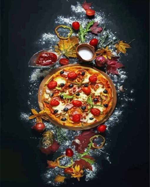 Delicious Pizza paint by numbers