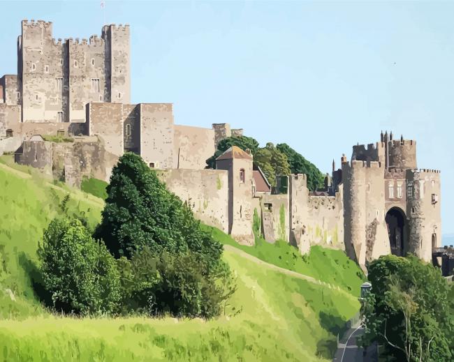Aesthetic Dover Castle paint by numbers
