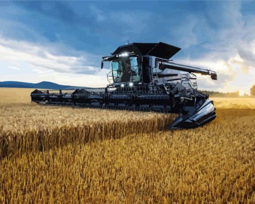 Farming Combine Harvester paint by numbers