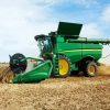 Green Combine Harvester paint by numbers