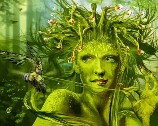 Green Nymph paint by numbers
