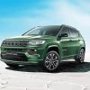 Green Jeep Compass paint by numbers