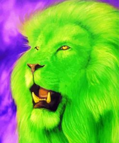 green lion paint by number