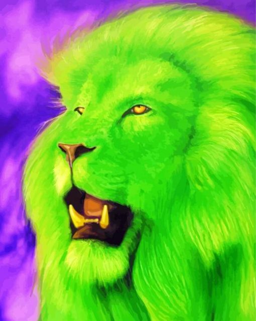 green lion paint by number