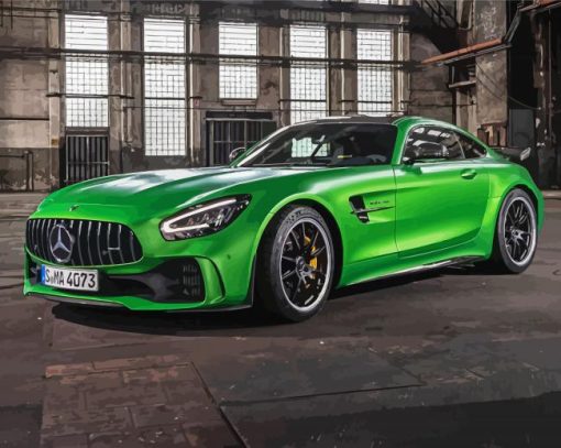 Luxury Mercedes Amg GT paint by numbers
