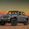 Grey Jeep Wrangler Rubicon paint by numbers
