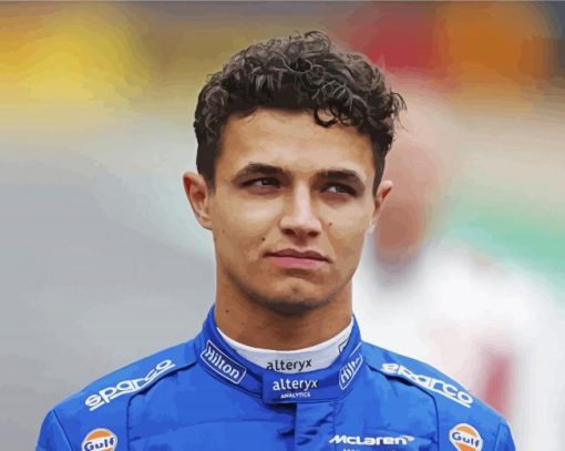 Handsome Lando Norris paint by numbers