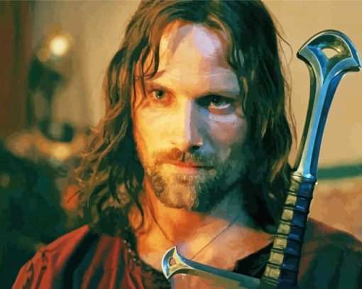 Aesthetic King Aragorn paint by numbers