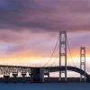 Mackinac Bridge At Sunset paint by numbers