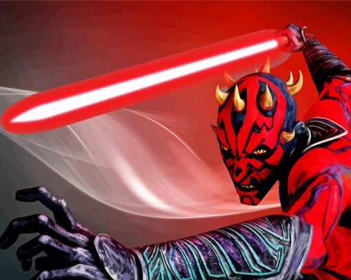 Darth Maul With Sword paint by numbers