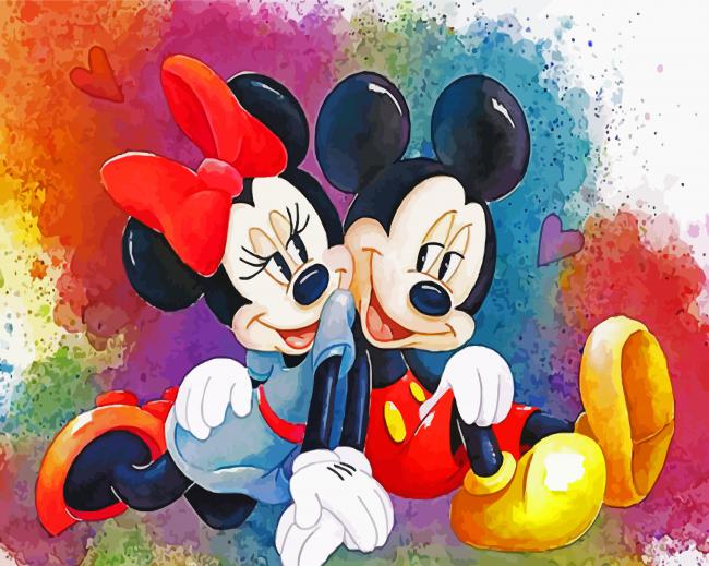 Minnie And Mickey Couple paint by numbers
